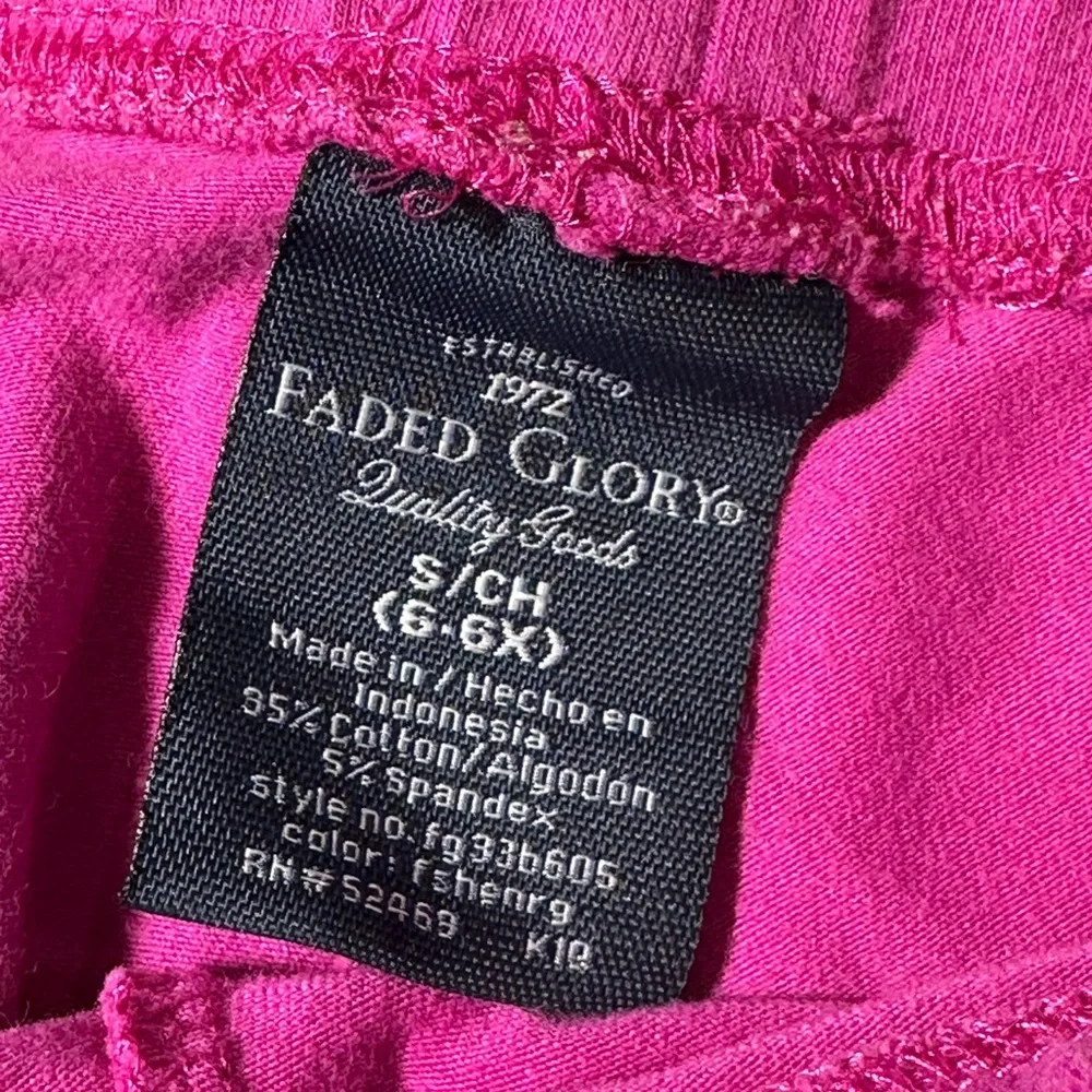Piper Gap faded glory Kids Capris Trio Pink, Gray, and‎ White child size 6